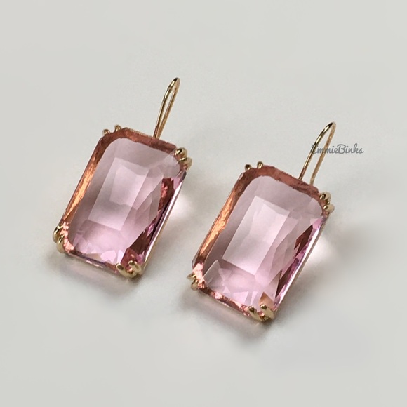 New For Love and Lemons Flirty Pink Drop Earrings - Picture 3 of 10